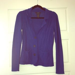 Royal blue Tahari sweater jacket